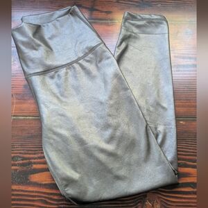 90 Degree by Reflex Faux Leather High-Waist Bodysculpt Leggings – Black (XL)